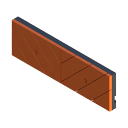 Render of MODULITH Chevron Decor Faceplate - 1W-0.5H