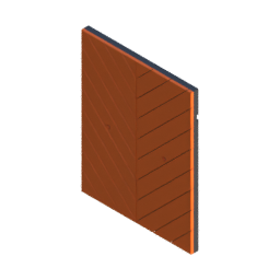 Render of MODULITH Chevron Decor Faceplate - 1W-2H
