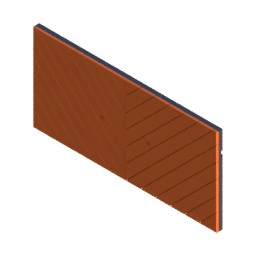 Render of MODULITH Chevron Decor Faceplate - 2W-1.5H