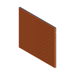 Render of MODULITH Chevron Decor Faceplate - 2W-3H