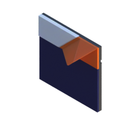 Render of MODULITH EdgeLabel Decor Faceplate - 1W-1.5H