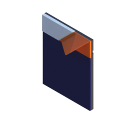 Render of MODULITH EdgeLabel Decor Faceplate - 1W-2H