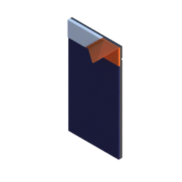 Render of MODULITH EdgeLabel Decor Faceplate - 1W-3H